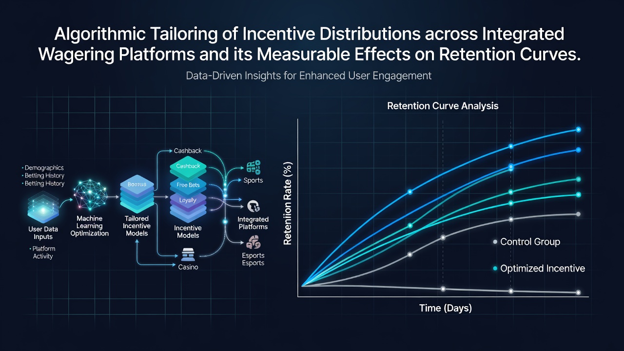 Visual representation of algorithmic models distributing incentives across connected wagering platforms