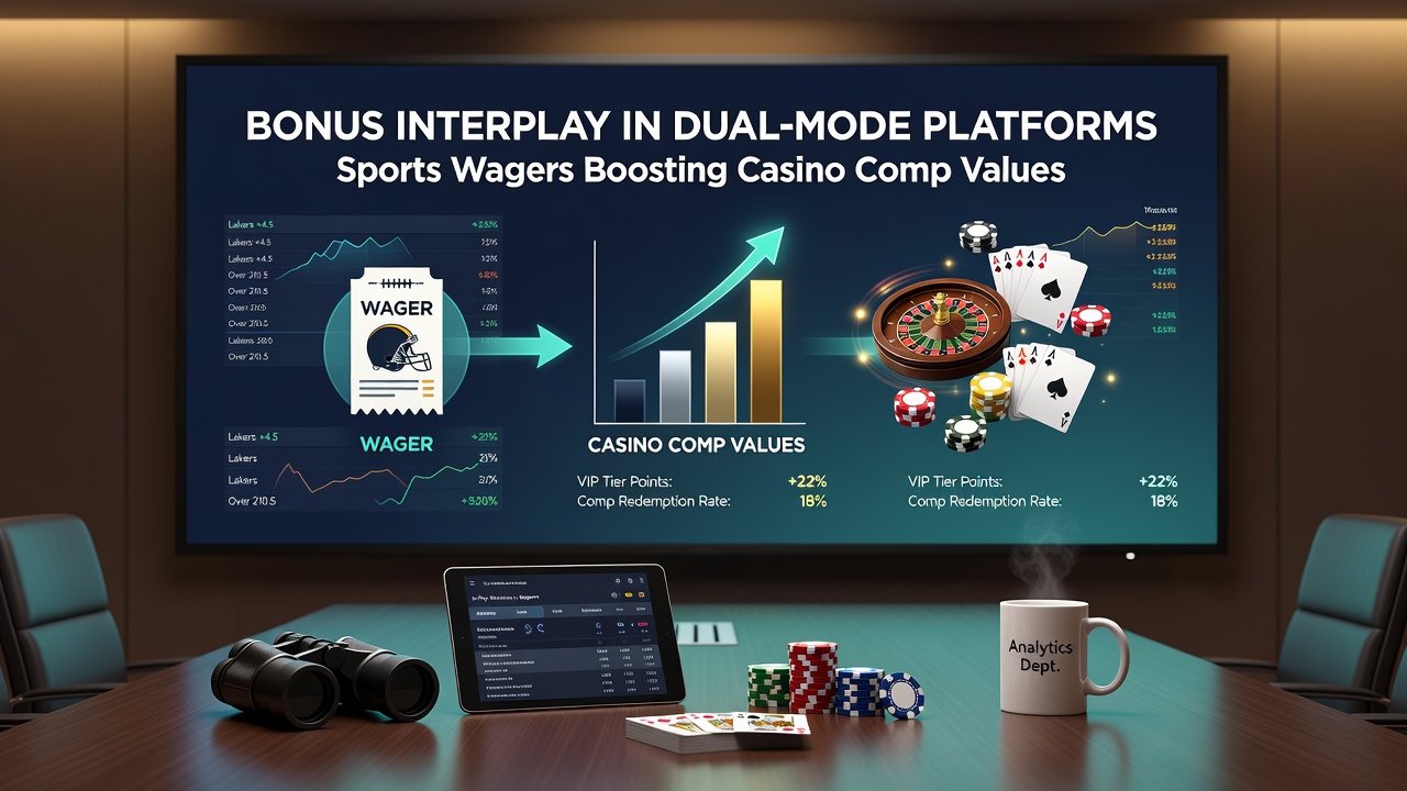 Loyalty dashboard displaying sports betting activity feeding into casino comp calculations