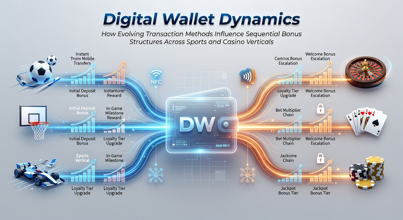 Digital wallet interfaces displaying transaction flows between sports betting accounts and casino platforms with sequential bonus indicators