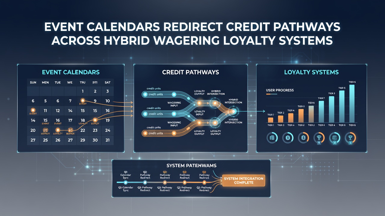 Illustration of credit pathways shifting between sportsbook and casino modules in loyalty systems