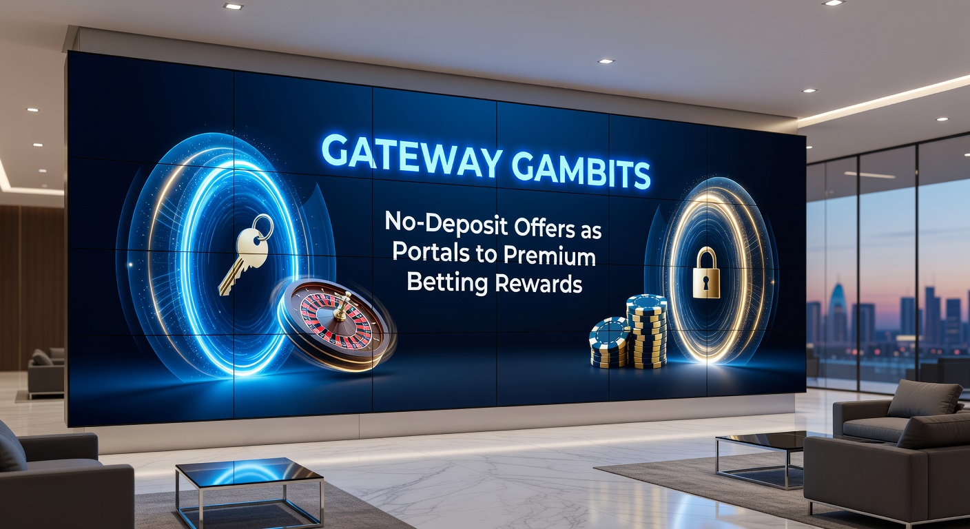Digital graphic showing a pathway from a simple no-deposit bonus icon evolving into a grand VIP lounge with trophy rewards and luxury perks