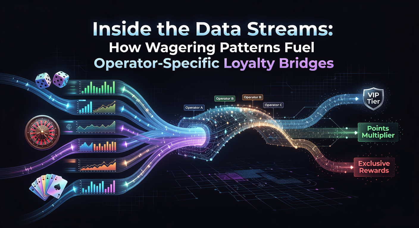 Data visualization showing wagering patterns flowing into loyalty program structures across operator platforms