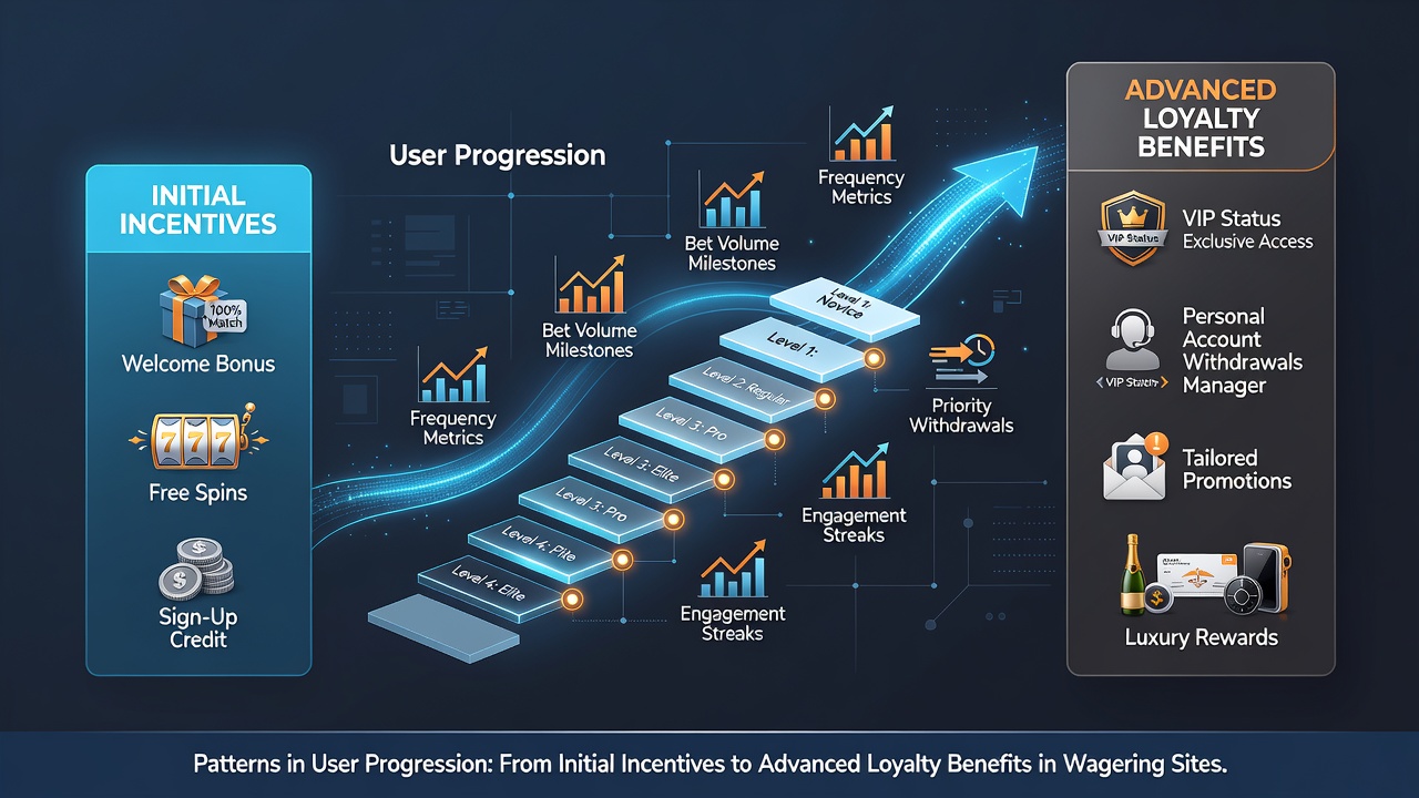 Infographic illustrating data trends in user advancement from basic incentives to VIP loyalty programs in July 2026