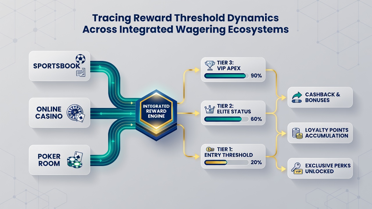 Graph displaying reward threshold progression rates across multiple wagering platforms in 2026