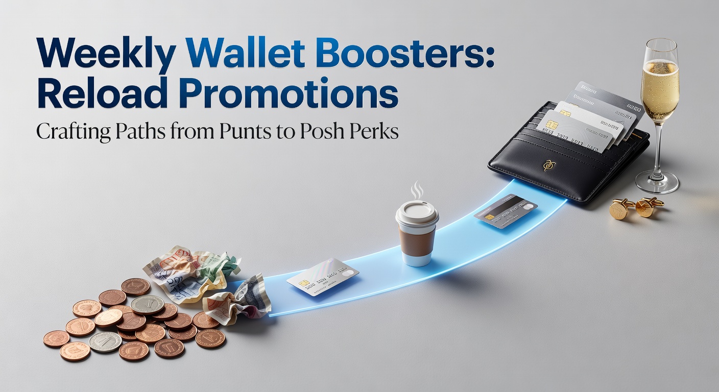 Illustration of a wallet overflowing with coins and bonus chips, symbolizing weekly reload boosts in betting promotions